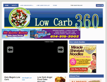 Tablet Screenshot of lowcarb360.com